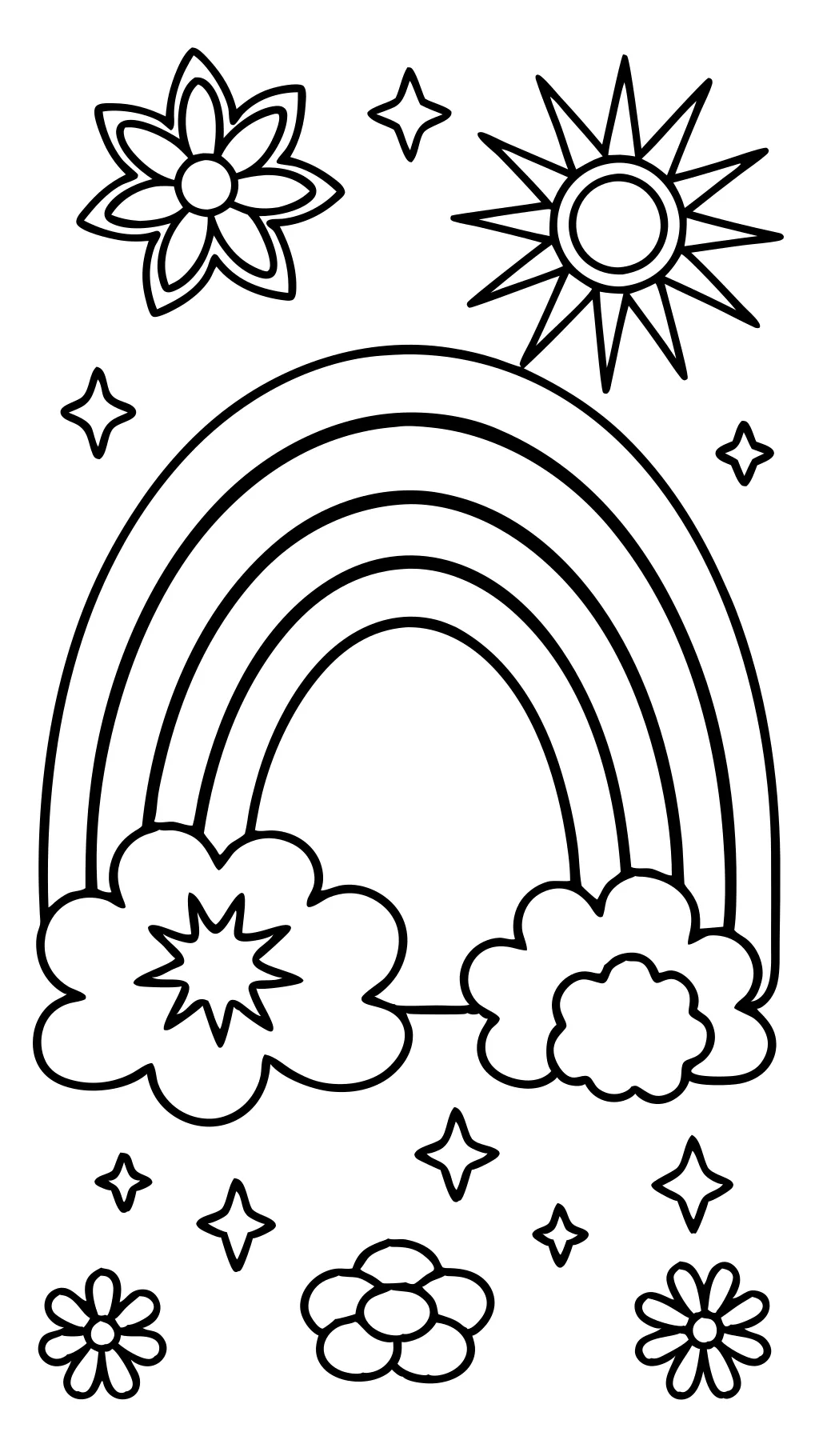 print rainbow coloring page